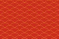 Chinese traditional oriental background with red and gold ornament. Asian red and golden pattern. Vector